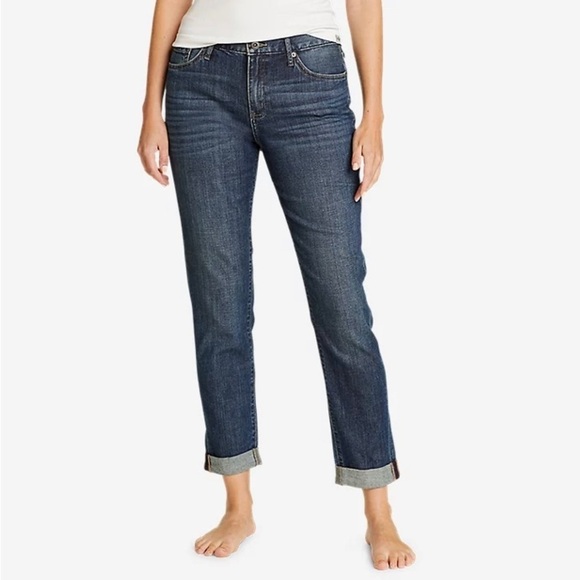 EDDIE BAUER Sz 8 Boyfriend Slim Heritage  Wash Jeans NEW WITH TAG - Picture 2 of 15